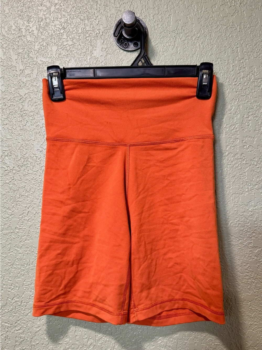 Aritzia Orange High-Rise Bike Shorts Small